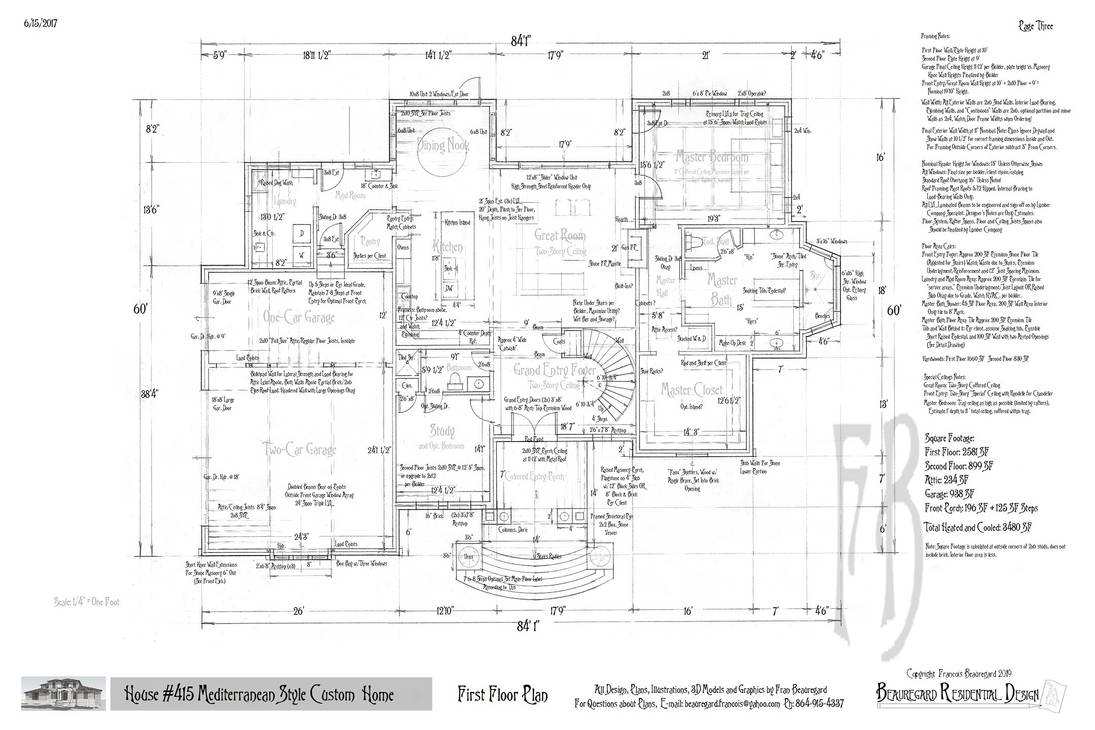 Mapped floor plan example